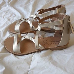 NWOB Cynthia Rowley gold gladiator sandals